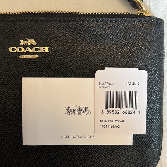 Coach Large Wristlet - Black/Gold - Picture 3 of 3